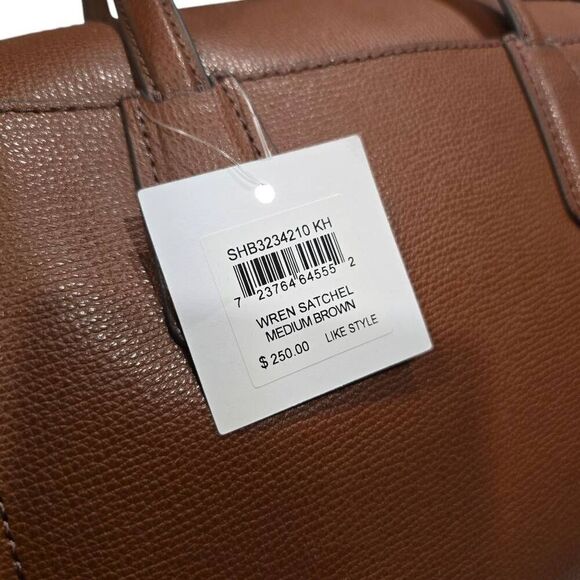Fossil‎ Wren Satchel Women's Medium Brown Leather Adjustable Strap Shoulder Bag - Picture 7 of 9